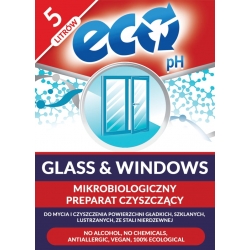 Eco-pH Szyby i Okna - koncentrat do mycia okien i tafli metali nierdzewnych - 5L
